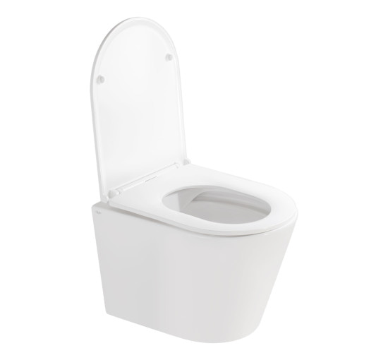 Унитаз подвесной Qtap Scorpio безобідковий с сиденьем Soft-close QT1433053ERW