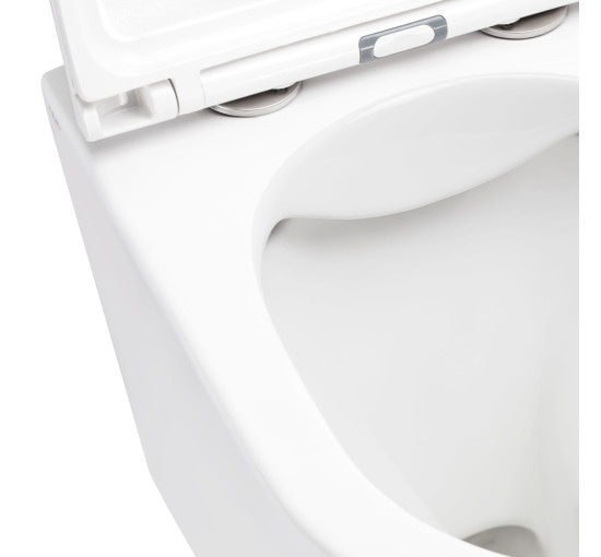 Унитаз подвесной Qtap Scorpio безобідковий с сиденьем Soft-close QT1433053ERW
