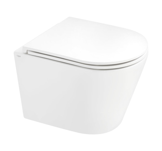 Унитаз подвесной Qtap Scorpio безобідковий с сиденьем Soft-close QT1433053ERW