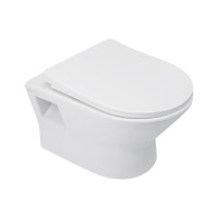 Унитаз подвесной Qtap Lark безобидковый с сиденьем Soft-close QT0331159W