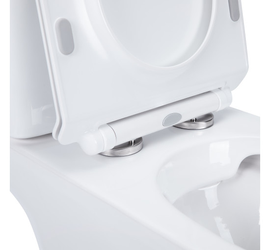 Унитаз-компакт Qtap Presto безобидковый с сиденьем Soft-close QT24221217AW