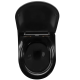 Підвісний унітаз REA CARLO BLACK MINI FLAT GOLD EDGE чорний