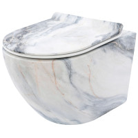 Подвесной унитаз REA CARLOS SLIM RIMLESS GRANIT MATT