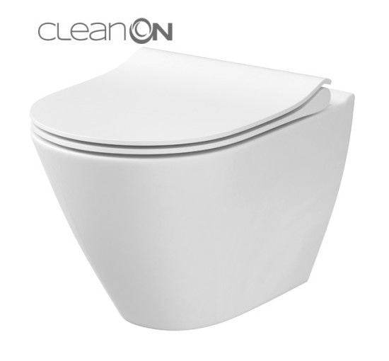 Крышка дуропластова антибактериальная Cersanit City OVAL SLIM slow-closing (K98-0146)