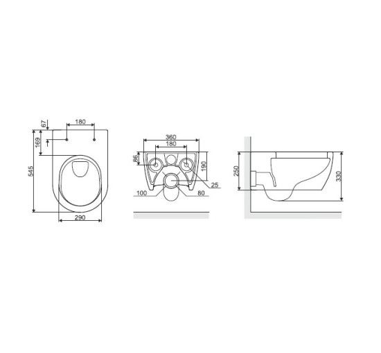 Унитаз подвесной Excellent DOTO с крышкой Soft Close (CEEX.1509.545.WH,CEAX.1509.545.WH)