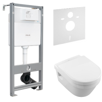 Комплект Унитаз подвесной Villeroy & Boch ARCHITECTURA DirectFlush с сиденьем Slow closing + инсталляция VOLLE MASTER EVO (5684HR01+212010)