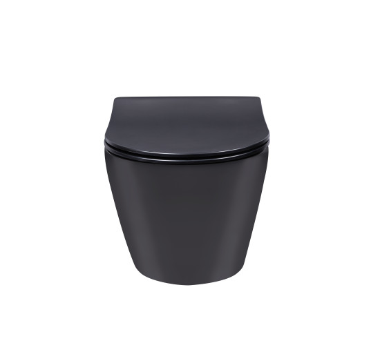 Унитаз подвесной Qtap Robin New безобедковый с сиденьем Soft-close QT1333046ENRMB