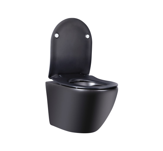 Унитаз подвесной Qtap Robin New безобедковый с сиденьем Soft-close QT1333046ENRMB