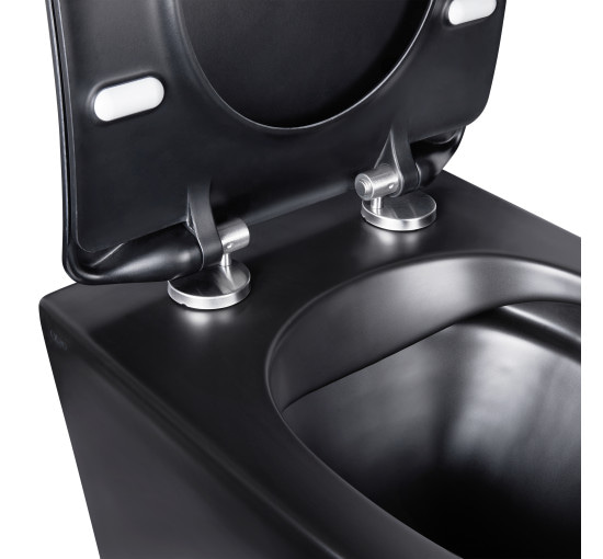 Унитаз подвесной Qtap Robin New безобедковый с сиденьем Soft-close QT1333046ENRMB