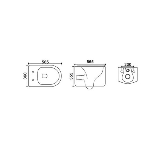 Унитаз подвесной Q-tap Merlin WHI 2044A безободовий с сиденьем soft-close QTMERWHI2044A