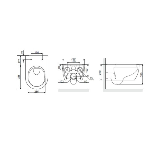 Унітаз підвісний Excellent DOTO PURE-RIM 54 без ободковий з кришкою Soft Close (CEAX.1404.545.WH)