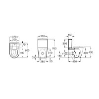 Чаша напольного унитаза Roca Inspira Round Compacto Rimless (A342529000)