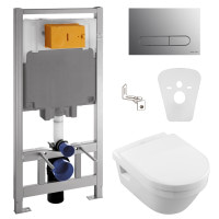 Комплект Унитаз подвесной Villeroy & Boch ARCHITECTURA DirectFlush с сиденьем Slow closing + инсталляция VOLLE MASTER 4в1 (5684HR01+141515)