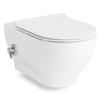 Підвісний унітаз з функцією біде Volle Oliva Rimless без ободковий з сидінням Slim slow-closing(13-45-165WB)