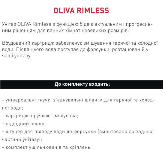 Підвісний унітаз з функцією біде Volle Oliva Rimless без ободковий з сидінням Slim slow-closing(13-45-165WB)