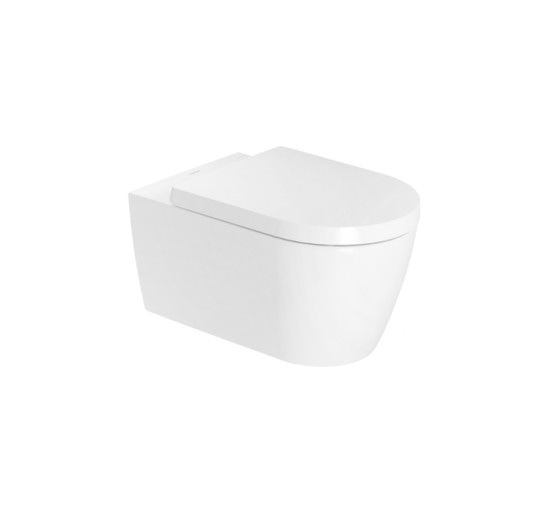 Унитаз подвесной Duravit ME by Starck Rimless 57 см + сиденье 0020090000 (45290900A1)