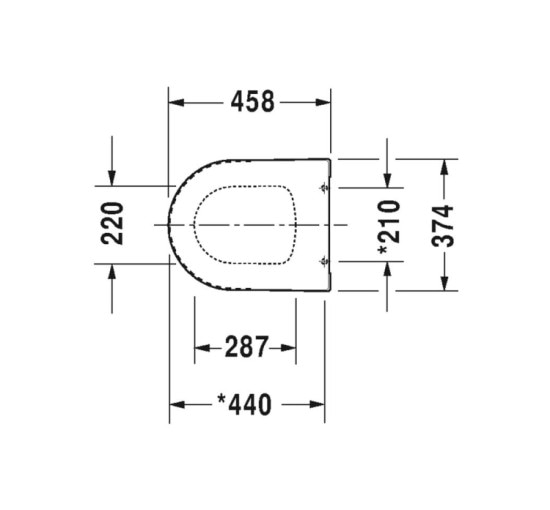 Сидение Duravit ME by Starck на унитаз с функцией SoftClosing, петли хромированные (0020092600) белый/белый матовый