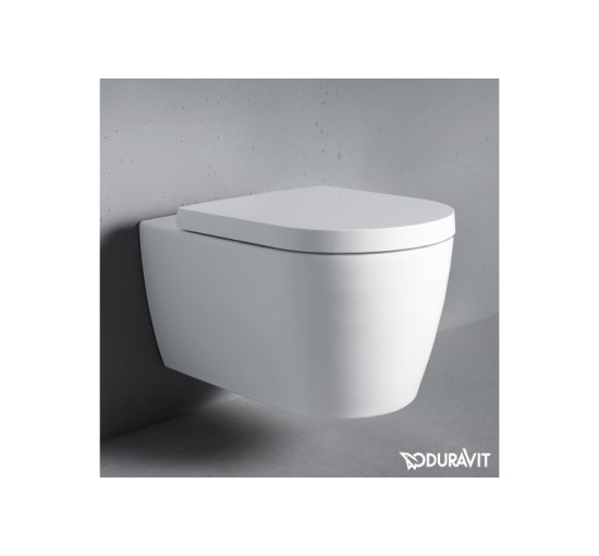 Сидение Duravit ME by Starck на унитаз с функцией SoftClosing, петли хромированные (0020092600) белый/белый матовый