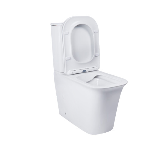 Унитаз-компакт Qtap Nando безободковый с сиденьем Soft-close QT12221222AW