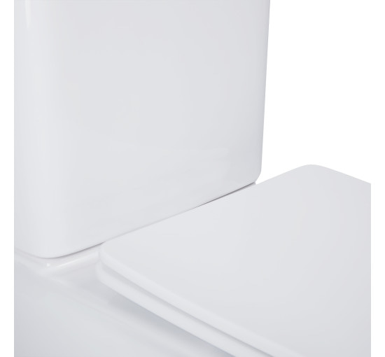 Унитаз-компакт Qtap Nando безободковый с сиденьем Soft-close QT12221222AW