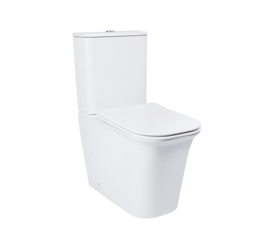 Унитаз-компакт Qtap Nando безободковый с сиденьем Soft-close QT12221222AW