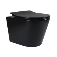 Унитаз подвесной Qtap Scorpio безобідковий с сиденьем Soft-close QT1433053ERMB