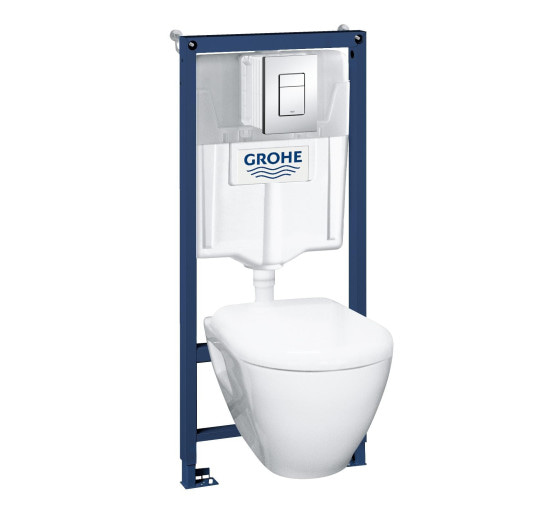 Комплект инсталляция Grohe 4 в 1 + подвесной унитаз Grohe Solido Perfect (39186000)