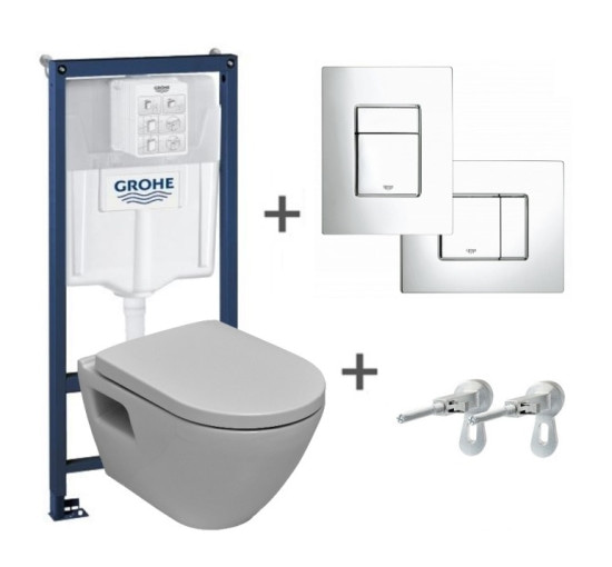 Комплект инсталляция Grohe 4 в 1 + подвесной унитаз Grohe Solido Perfect (39186000)