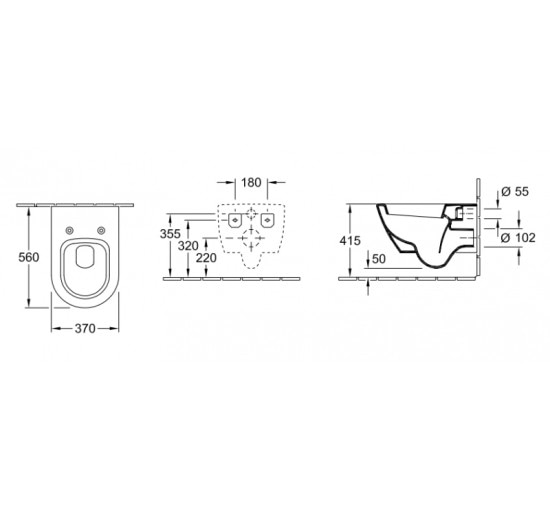 Унитаз подвесной Villeroy & Boch SUBWAY 2.0 с крышкой soft-close Slim (56001001 / 9M78S101)