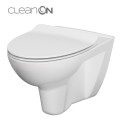 Сет 547 унитаз подвесной parva cleanon с дюропластовым сиденьем с плавным закрыванием и функцией простого снятия Cersanit