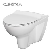 Сет 547 унитаз подвесной parva cleanon с дюропластовым сиденьем с плавным закрыванием и функцией простого снятия Cersanit