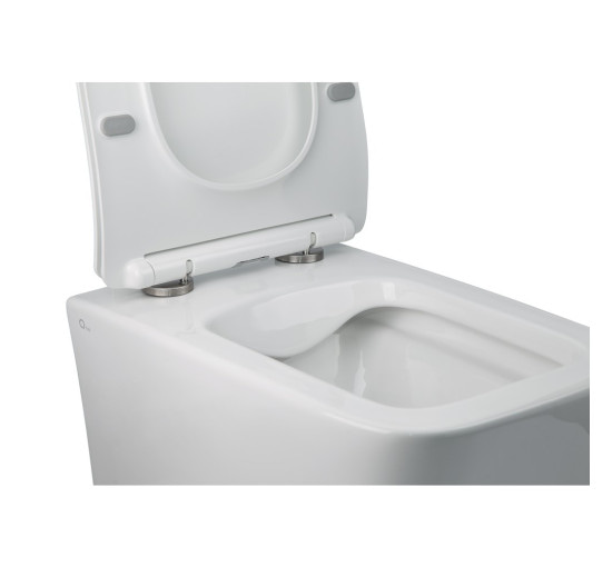 Набор Qtap инсталляция 3 в 1 Nest QT0133M425 с панелью смыва квадратной QT0111M06028CRM + унитаз с сиденьем Crow QT05335170W