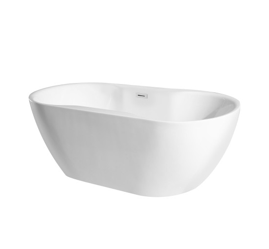 Ванна Besco Navia 140 140x75 з сифоном і переливом хром