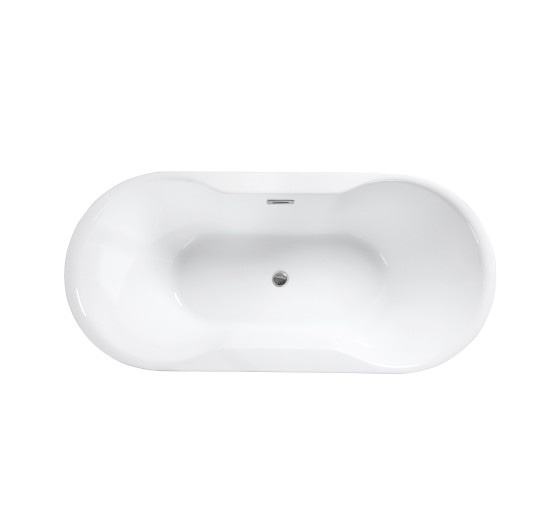 Ванна Besco Navia 140 140x75 з сифоном і переливом хром