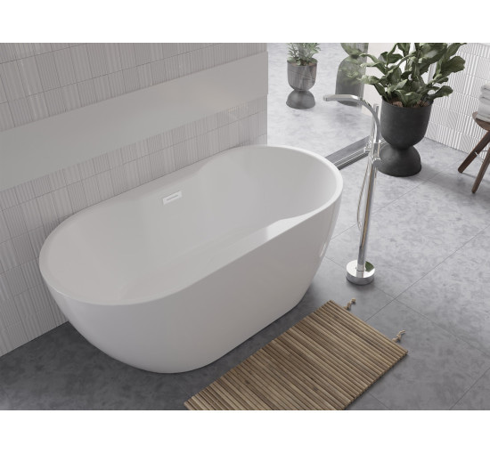 Ванна Besco Navia 160 160x80 з сифоном і переливом хром