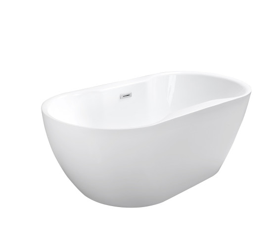 Ванна Besco Navia 160 160x80 з сифоном і переливом хром