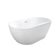Ванна Besco Navia 160 160x80 з сифоном і переливом хром
