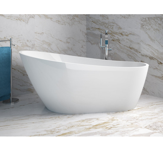 Ванна Besco Melody 150 150x80 з сифоном і переливом хром
