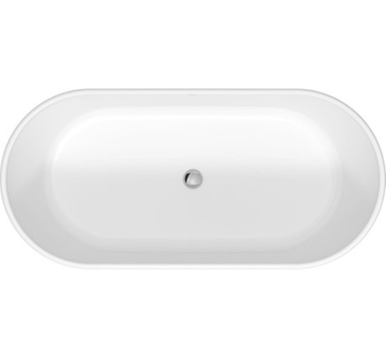 Ванна свободностоящая Duravit D-NEO 160x75 см без перелива, с ножками и панелью, DuraSolid® (700486000000000)