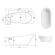 Ванна Besco Melody 170 170x80 з сифоном і переливом хром