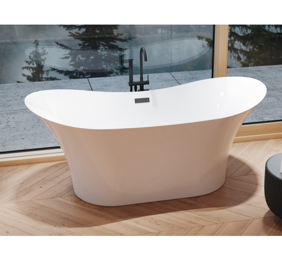 Ванна Besco Amber 170 170x80 с переливом хром.