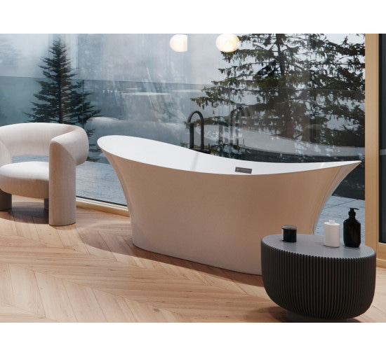 Ванна Besco Amber 170 170x80 с переливом хром.