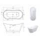 Ванна Besco Amber 170 170x80 с переливом хром.