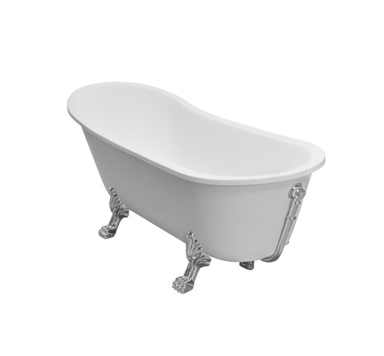 Ванна Besco Olaya 160 160x68 без переливу ніжки хром