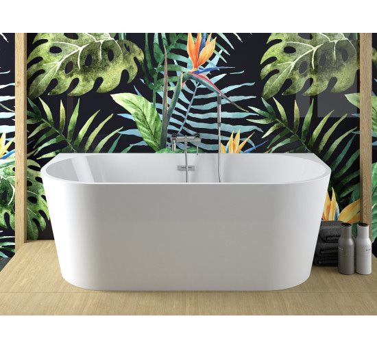 Ванна Besco Vica 150 150x80 з сифоном і переливом хром