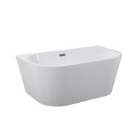 Ванна Besco Vica 150 150x80 с сифоном и переливом хром.