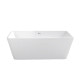 Ванна Besco Evita 160 160x80 з переливом хром