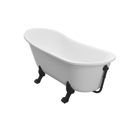 Ванна Besco Olaya 160 160x68 без переливу ніжки чорні