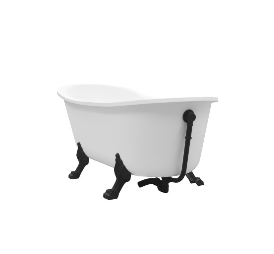 Ванна Besco Olaya 160 160x68 без переливу ніжки чорні