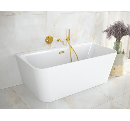 Ванна Besco Varya 150 150x75 з сифоном і переливом хром
